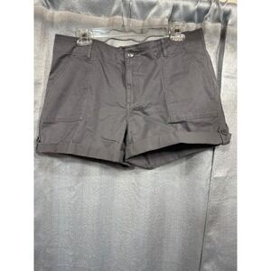 Magellan Outdoors Womens Happy Camper Cuff Short Gray Castlerock Size 14 NWT